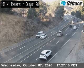 The road at Reservoir Canyon Road, live