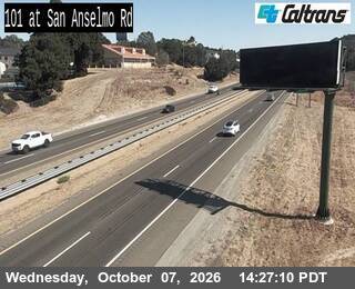 The road at San Anselmo Road, live