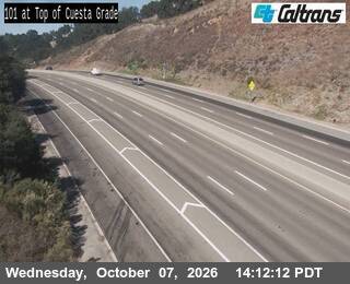 The road at Top of Cuesta Grade, live