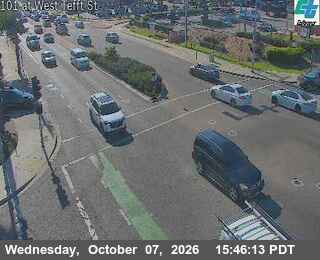 The road at West Tefft St, live