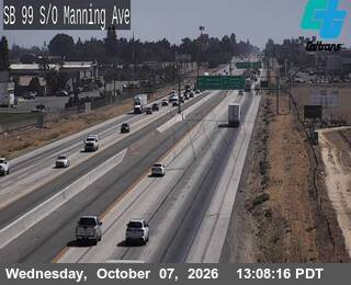 The road at FRE-99-south of MANNING AVE, live