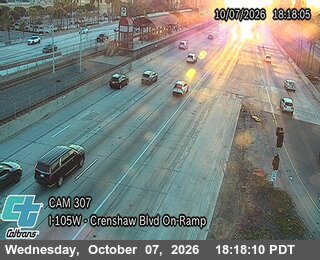 The road at Crenshaw Blvd On-Ramp, live