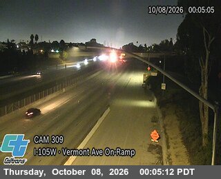 The road at Vermont Ave On-Ramp, live
