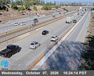The road at Bellflower Blvd, live