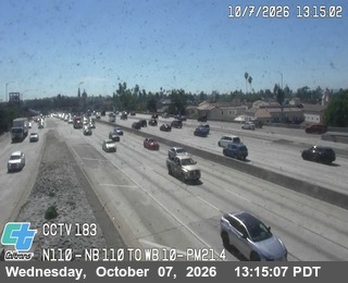 The road at NB 110 to WB 10, live