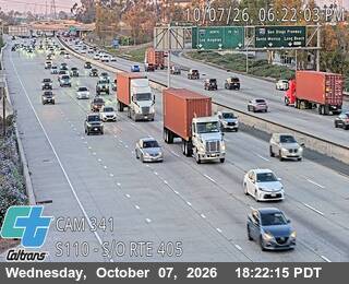 The road at South of I-405, live