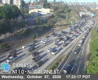 The road at Alpine St On-Ramp, live