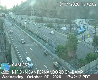 The road at N San Fernando Rd, live