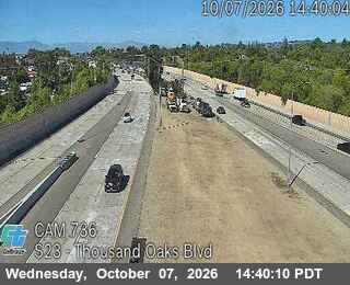 The road at Thousand Oaks Blvd, live