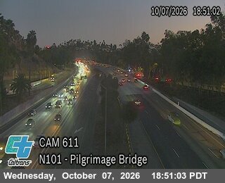 The road at Pilgrimage Bridge, live
