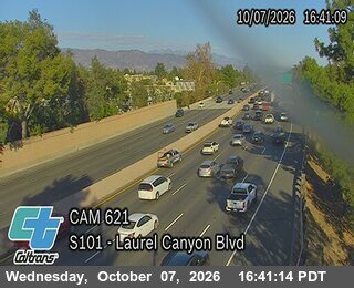 The road at Laurel Canyon Blvd, live