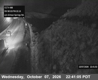 The road at E/o Gilman Springs Rd., live