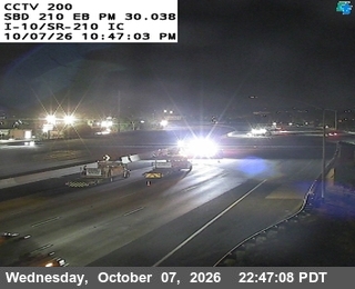 The road at I-210, live