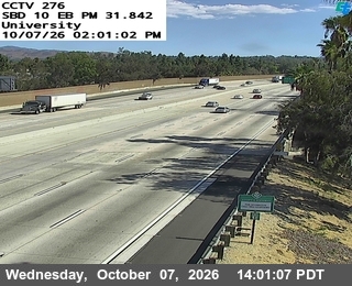The road at University Dr., live