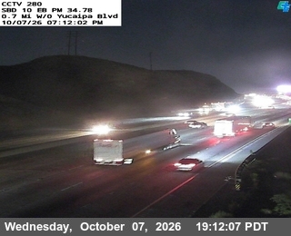 The road at 0.7 mi w/o Yucaipa Blvd, live