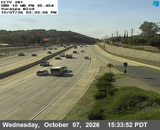 The road at Yucaipa Blvd, live
