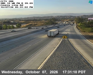 The road at County Line Rd WB, live