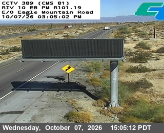 The road at West of EAGLE MOUNTAIN RD, live
