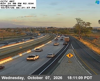 The road at Singleton Road Onramp, live