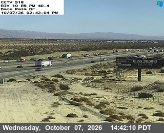 The road at Date Palm Drive, live