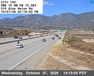 The road at N of Glen Helen Parkway, live