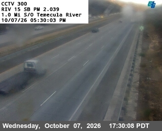 The road at 1.0 mi south of Temecula River, live
