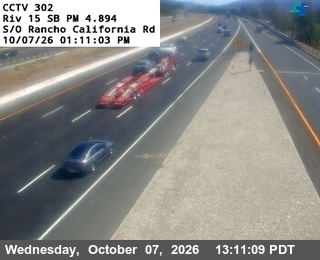 The road at South of Rancho California Road, live