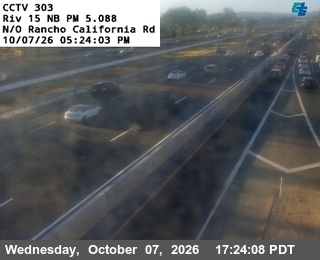 The road at North of Rancho California Road, live