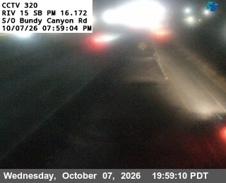 The road at South of Bundy Canyon Road, live