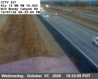 The road at North of Bundy Canyon Road, live