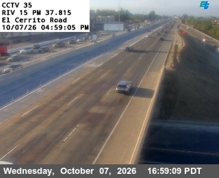 The road at El Cerrito Road, live