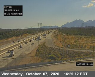 The road at Ranchero Road Loop (s/o Route 395, live