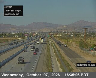 The road at 2 mi s/o Bear Valley Rd., live