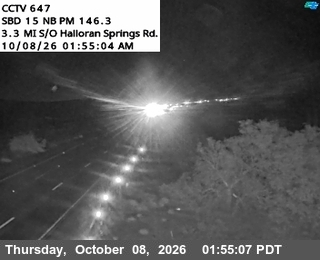 The road at Halloran Wash, live