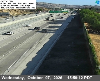 The road at Hidden Valley Parkway, live