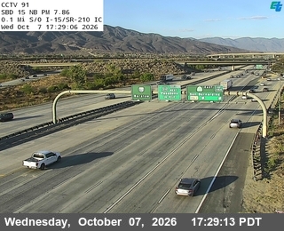 The road at 0.1 Miles S of I-210, live
