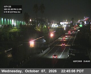 The road at 0.75 Mi south of Palm Ave, live