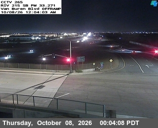 The road at Van Buren Boulevard Offramp, live