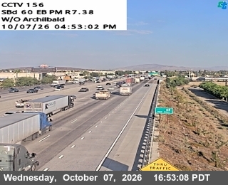 The road at West of Archibald Avenue (Cucamonga Creek), live