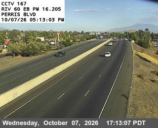 The road at Perris Boulevard, live