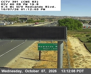 The road at 0.5 Mi west of Redlands Blvd, live