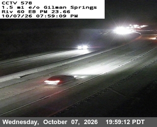 The road at 1.5 mi e/o Gilman Springs, live