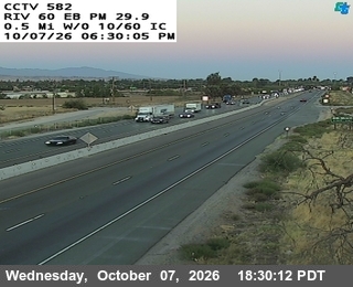 The road at West of I-10 / SR-60, live
