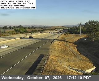 The road at Pine Onramp, live
