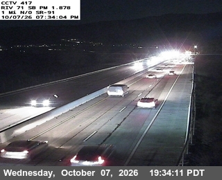 The road at 1 Mi north of SR-91, live