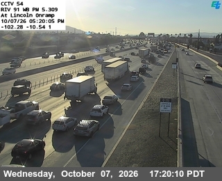 The road at Lincoln Onramp, live