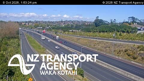 The road at SH20 Dominion Rd, live