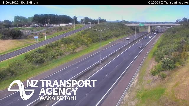 The road at SH18 Trig Rd, live