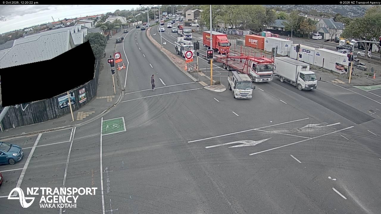The road at SH76 Selwyn St, live