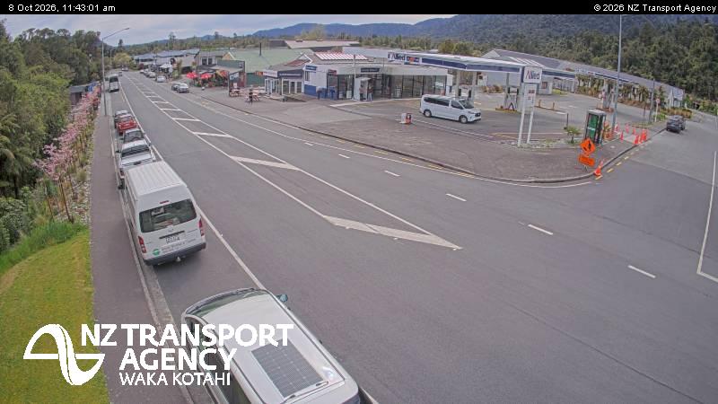 The road at SH6 Franz Josef, live